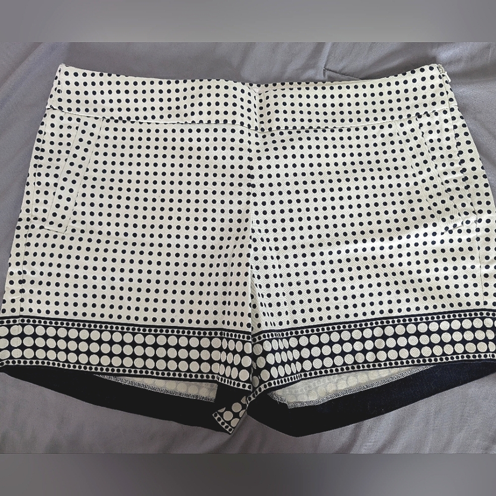 New J.Crew Polka Dot City Fit Shorts 12 NWT